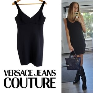 Versace Jeans Couture Size 42 Mini Bodycon in Solid Black
